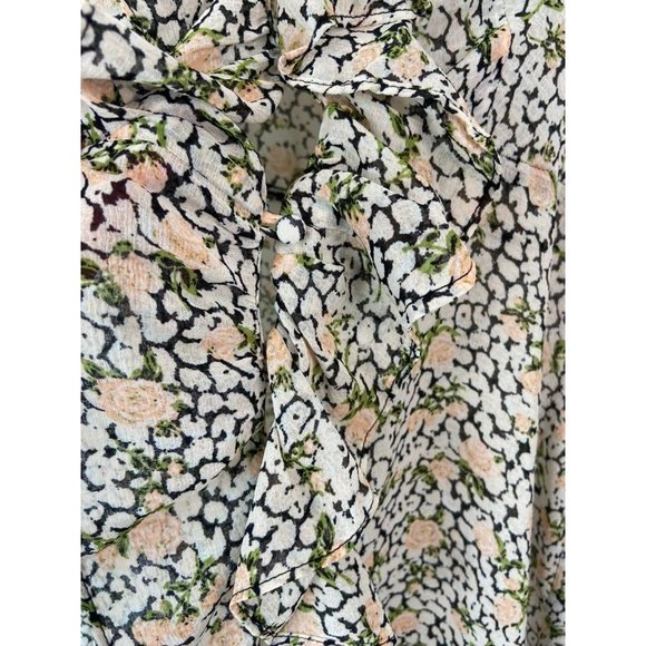 Free People women's XS Gigi floral printed maxi high low dress‎ tunic overlay - Picture 7 of 11